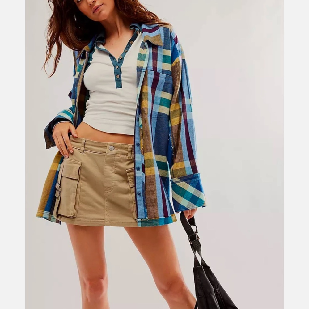 We The Free "So Long Summer" Plaid Top XS